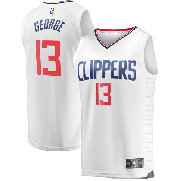 Maillot Los Angeles Clippers Homme Paul George 13 Association Edition Blanc